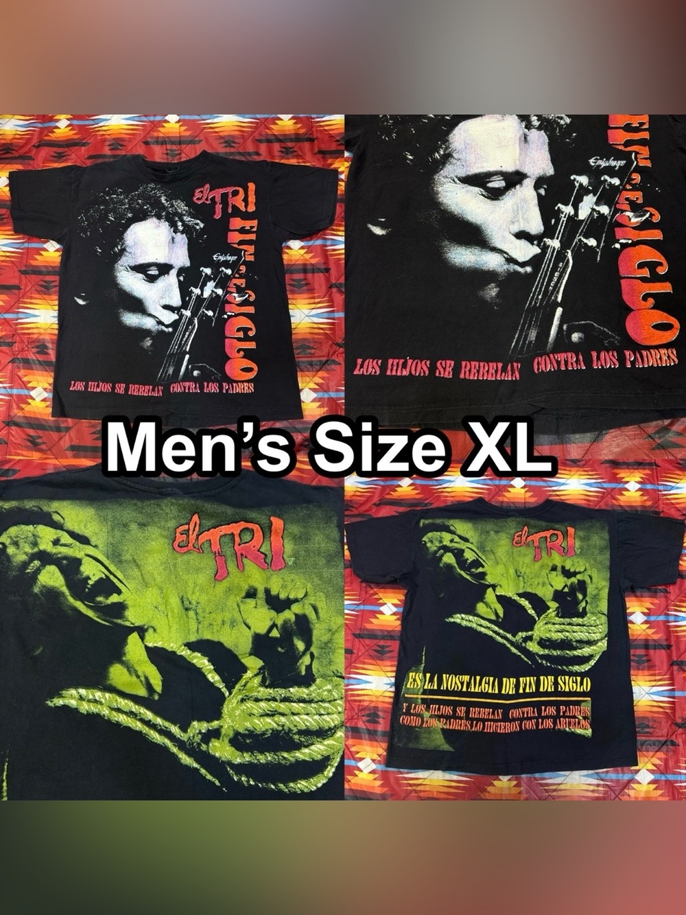 Vintage El Tri Fin De Siglo Men’s XL Rock En Español T-shirt Mexican Rock Band